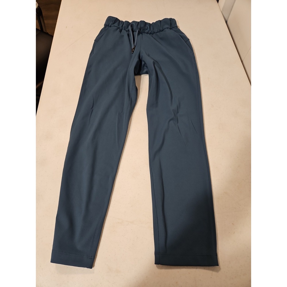 Lululemon On The Fly Pant Womens Size 2 Teal Pants 25Wx27"Inseam EUC (L148